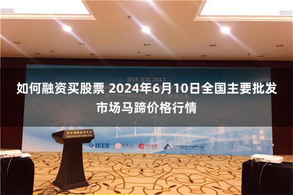 如何融资买股票 2024年6月10日全国主要批发市场马蹄价格行情