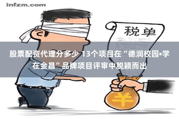 股票配资代理分多少 13个项目在“德润校园•学在金昌”品牌项目评审中脱颖而出